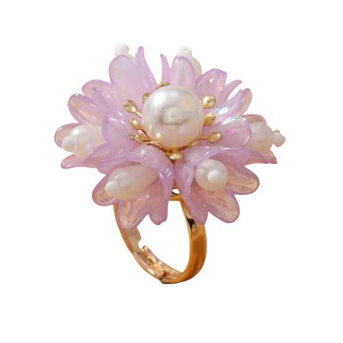 Niedliche Schale Perle Blume Statement Ring für Frauen Gold plattiert zierlich Blütenblatt Blumen Hochzeitsversprechen erweiterbar einstellbare offene Wrap -Finger -Ringe Komfort Feiertag Schmuck Niedliche Schale Perle Blume Statement Ring für Frauen Gold plattiert zierlich Blütenblatt Blumen Hochzeitsversprechen erweiterbar einstellbare offene Wrap -Finger -Ringe Komfort Feiertag Schmuck von JZWCHQ