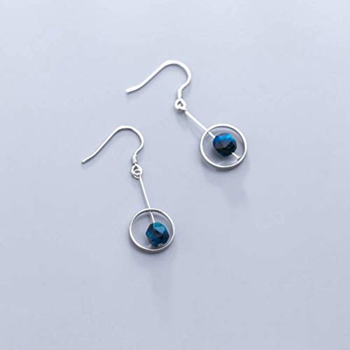 Ohrringe für Frauen, S925 Ohrringe weibliche koreanische Mode hohle Ringohrringe Temperament Persönlichkeit Tiger Augenstein von JZWCHQ