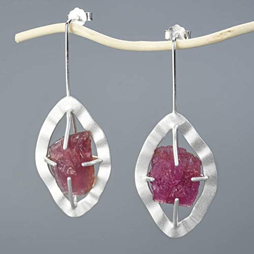 Ohrringe für Frauen, europäische Aquamarine Turmaline Ohrhörer Ohrringe Raws Frauenohrringe Lady Kreativität von JZWCHQ