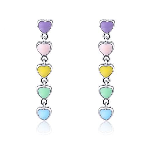 Regenbogenohrringe Regenbogenfarbe Email Ohrringe Stud für Frauen von JZWCHQ