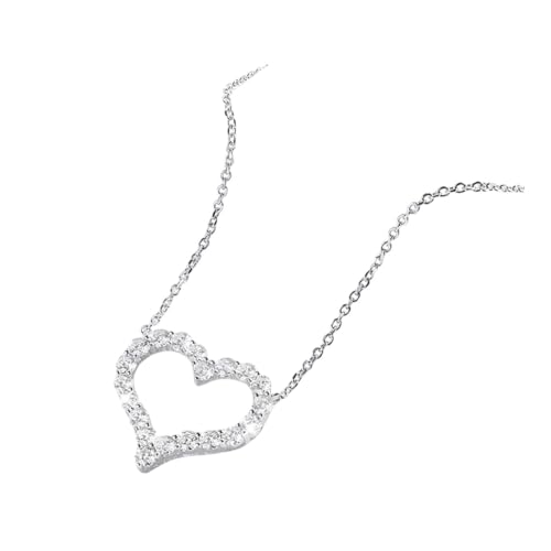 Schmuck Neue 2025 Ankunft 2CT Pass getestet Moissanit Herz Halskette für platin -simulierte Diamanten von Frauen Pendellgeburtstagsgeschenk mit für Sie Accessoires Trendy Creative Geschenkgeschenk von JZWCHQ