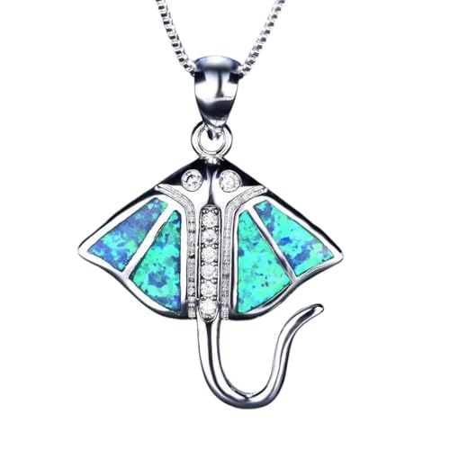 Schmuck Neue 2025 Ankunft niedliche Sea Quallen Anhänger Halskette für Frauen Charme Kristallblau Imitation Opal Halskette Hochzeitsfeier Juwely Geschenk für Sie Accessoires Trendy Creative von JZWCHQ