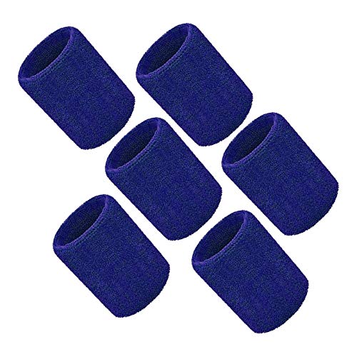 LIUJZZJ 6 Packung Sport Wristbands Absorbierende Schweißbänder für Fußball Basketball Leichtathletik von LIUJZZJ