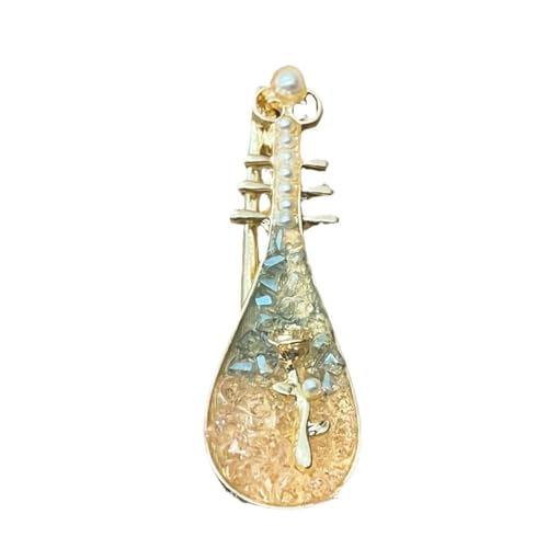 JZZZSFDXA Chinesische Stil Rose Pipa Haarspange Vintage Seitenclip Elegant Haarschmuck für Frauen (Cambridge Blau) von JZZZSFDXA