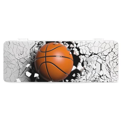 JZemdybill Federmäppchen, Basketball, kreative einfache Schreibwaren-Box, 19,5 x 7,1 x 2,7 cm, Stil:, Einheitsgröße, Federmäppchen von JZemdybill