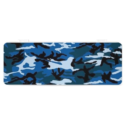 JZemdybill Federmäppchen, Blau, CamoCreative einfache Schreibwaren-Box, 19,5 x 7,1 x 2,7 cm, Stil:, Einheitsgröße, Federmäppchen von JZemdybill