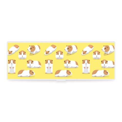 JZemdybill Federmäppchen, Cartoon-Meerschweinchen, kreative einfache Schreibwaren-Box, 19,5 x 6,8 x 3 cm, Stil:, Einheitsgröße, Federmäppchen von JZemdybill