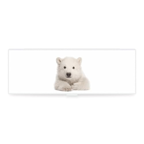 JZemdybill Federmäppchen, Eisbär, kreative einfache Schreibwaren-Box, 19,5 x 6,8 x 3 cm, Stil:, Einheitsgröße, Federmäppchen von JZemdybill