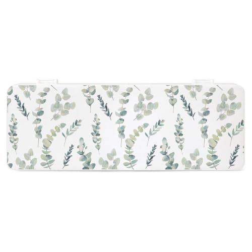 JZemdybill Federmäppchen, Eukalyptusblätter, kreative einfache Schreibwaren-Box, 19,5 x 7,1 x 2,7 cm, Stil:, Einheitsgröße, Federmäppchen von JZemdybill
