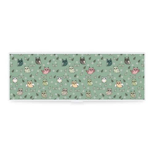 JZemdybill Federmäppchen, Eulen-Motiv, kreative einfache Schreibwaren-Box, 19,5 x 6,8 x 3 cm, Stil:, Einheitsgröße, Federmäppchen von JZemdybill