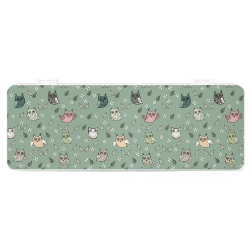 JZemdybill Federmäppchen, Eulen-Motiv, kreative einfache Schreibwaren-Box, 19,5 x 7,1 x 2,7 cm, Stil:, Einheitsgröße, Federmäppchen von JZemdybill