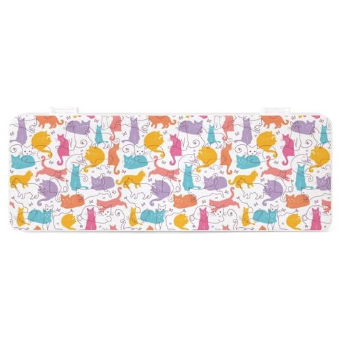 JZemdybill Federmäppchen, Faden-Katze, kreative einfache Schreibwaren-Box, 19,5 x 7,1 x 2,7 cm, Stil:, Einheitsgröße, Federmäppchen von JZemdybill