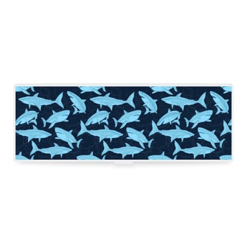 JZemdybill Federmäppchen, Haifisch-Muster, kreative einfache Schreibwaren-Box, 19,5 x 6,8 x 3 cm, Stil:, Einheitsgröße, Federmäppchen von JZemdybill