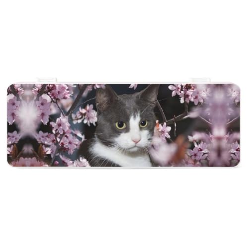 JZemdybill Federmäppchen, Katzen- und Kirschblüten, kreative einfache Schreibwaren-Box, 19,5 x 7,1 x 2,7 cm, Stil:, Einheitsgröße, Federmäppchen JZemdybill Federmäppchen, Katzen- und Kirschblüten, kreative einfache Schreibwaren-Box, 19,5 x 7,1 x 2,7 cm, Stil:, Einheitsgröße, Federmäppchen von JZemdybill