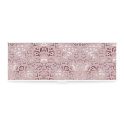 JZemdybill Federmäppchen, Leopardenhaut, Roségold, kreative einfache Schreibwaren-Box, 19,5 x 6,8 x 3 cm, Stil:, Einheitsgröße, Federmäppchen von JZemdybill