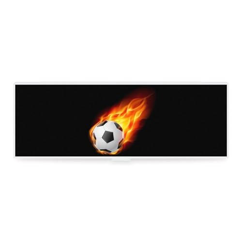 JZemdybill Federmäppchen, Motiv: Fußball FireCreative, einfache Schreibwaren-Box, 19,5 x 6,8 x 3 cm, Stil:, Einheitsgröße, Federmäppchen von JZemdybill