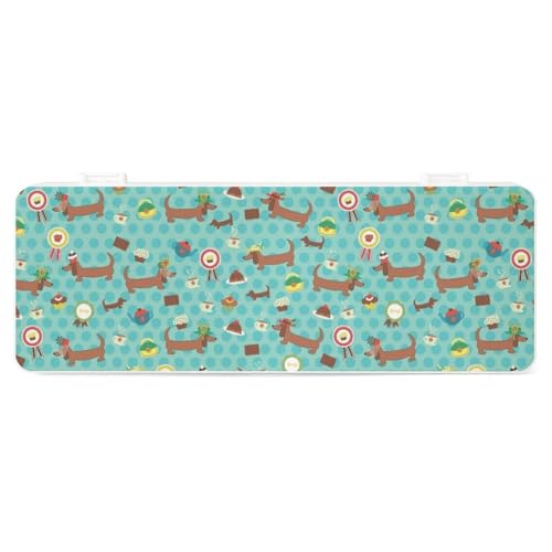 JZemdybill Federmäppchen, Motiv: Wursthund, kreative einfache Schreibwaren-Box, 19,5 x 7,1 x 2,7 cm, Stil:, Einheitsgröße, Federmäppchen von JZemdybill