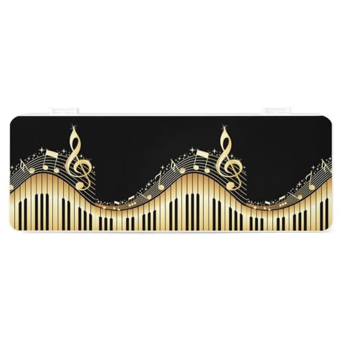 JZemdybill Federmäppchen, Musiknoten, kreative einfache Schreibwaren-Box, 19,5 x 7,1 x 2,7 cm, Stil:, Einheitsgröße, Federmäppchen von JZemdybill