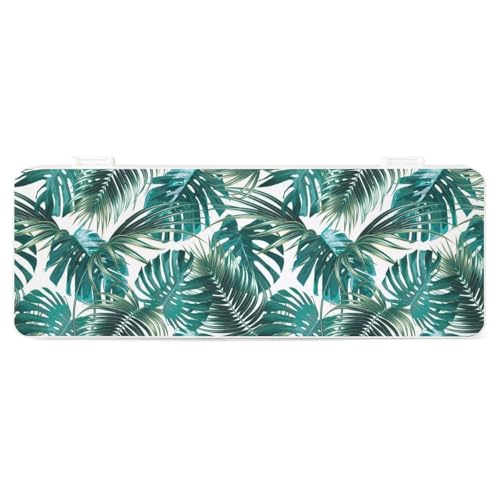JZemdybill Federmäppchen, Palmblatt und Monstera, kreative einfache Schreibwaren-Box, 19,5 x 7,1 x 2,7 cm, Stil:, Einheitsgröße, Federmäppchen von JZemdybill