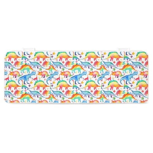 JZemdybill Federmäppchen, Regenbogen-Dinosaurier, kreative einfache Schreibwaren-Box, 19,5 x 7,1 x 2,7 cm, Stil:, Einheitsgröße, Federmäppchen von JZemdybill