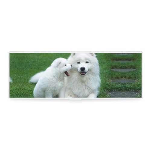JZemdybill Federmäppchen, Samoyed DogCreative, einfache Schreibwaren-Box, 19,5 x 6,8 x 3 cm, Stil:, Einheitsgröße, Federmäppchen von JZemdybill