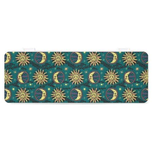 JZemdybill Federmäppchen, Sonne und Mond, kreative einfache Schreibwaren-Box, 19,5 x 7,1 x 2,7 cm, Stil:, Einheitsgröße, Federmäppchen von JZemdybill