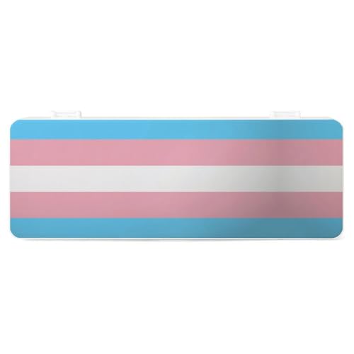 JZemdybill Federmäppchen, Transgender-Flagge, kreative einfache Schreibwaren-Box, 19,5 x 7,1 x 2,7 cm, Stil:, Einheitsgröße, Federmäppchen JZemdybill Federmäppchen, Transgender-Flagge, kreative einfache Schreibwaren-Box, 19,5 x 7,1 x 2,7 cm, Stil:, Einheitsgröße, Federmäppchen von JZemdybill