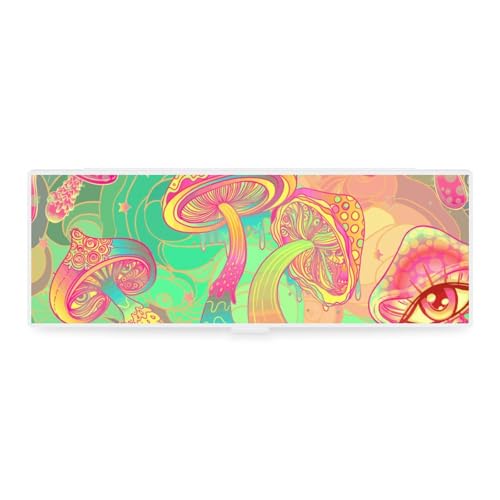 JZemdybill Federmäppchen, Trippy MushroomKreative einfache Schreibwaren-Box, 19,5 x 6,8 x 3 cm, Stil:, Einheitsgröße, Federmäppchen von JZemdybill