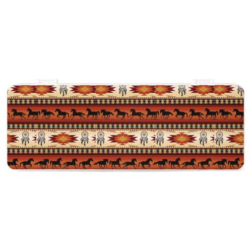 JZemdybill Federmäppchen, Westernpferde, kreative einfache Schreibwaren-Box, 19,5 x 7,1 x 2,7 cm, Stil:, Einheitsgröße, Federmäppchen von JZemdybill
