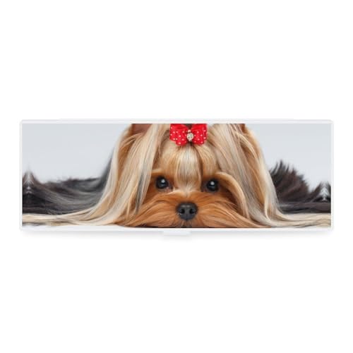 JZemdybill Federmäppchen, Yorkshire Terrier, kreative einfache Schreibwaren-Box, 19,5 x 6,8 x 3 cm, Stil:, Einheitsgröße, Federmäppchen von JZemdybill