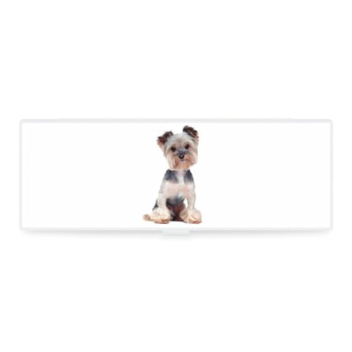JZemdybill Federmäppchen, Yorkshire Terrier, kreative einfache Schreibwaren-Box, 19,5 x 6,8 x 3 cm, Stil:, Einheitsgröße, Federmäppchen von JZemdybill