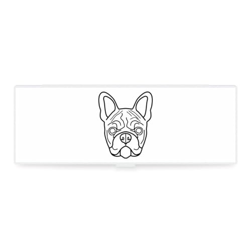 JZemdybill Federmäppchen, französische Bulldogge, kreative einfache Schreibwaren-Box, 19,5 x 6,8 x 3 cm, Stil:, Einheitsgröße, Federmäppchen von JZemdybill