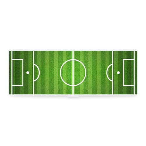 JZemdybill Federmäppchen, grünes Fußballfeld, kreative einfache Schreibwaren-Box, 19,5 x 6,8 x 3 cm, Stil:, Einheitsgröße, Federmäppchen von JZemdybill