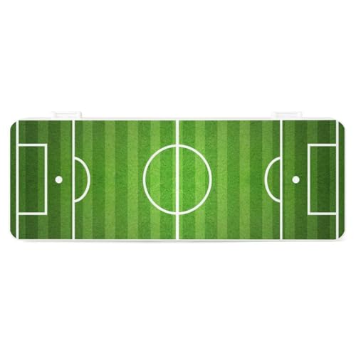 JZemdybill Federmäppchen, grünes Fußballfeld, kreative einfache Schreibwaren-Box, 19,5 x 7,1 x 2,7 cm, Stil:, Einheitsgröße, Federmäppchen von JZemdybill