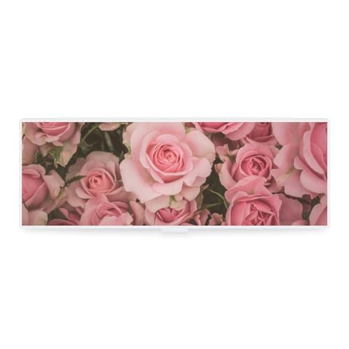 JZemdybill Federmäppchen, hellrosa Rose, kreative einfache Schreibwaren-Box, 19,5 x 6,8 x 3 cm, Stil:, Einheitsgröße, Federmäppchen von JZemdybill