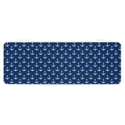 JZemdybill Federmäppchen, nautischer Anker, kreativ, einfache Schreibwaren-Box, 19,5 x 7,1 x 2,7 cm, Stil:, Einheitsgröße, Federmäppchen von JZemdybill