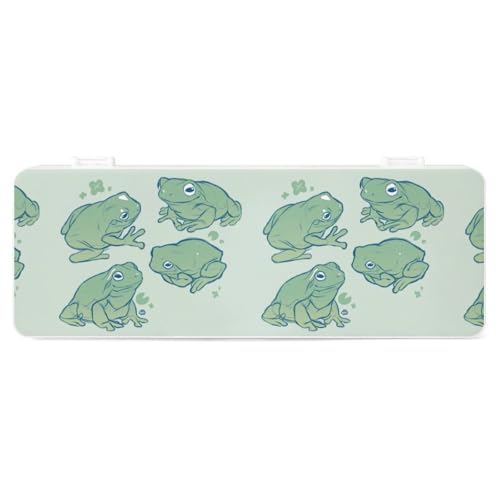 JZemdybill Federmäppchen, niedlicher Frosch, kreative einfache Schreibwaren-Box, 19,5 x 7,1 x 2,7 cm, Stil:, Einheitsgröße, Federmäppchen von JZemdybill