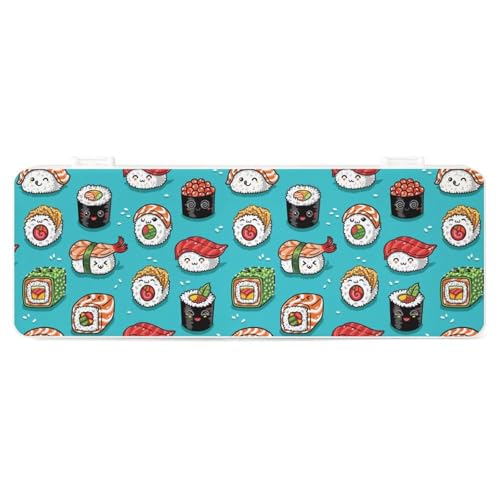 JZemdybill Federmäppchen, niedlicher Sushi-Stil, kreative einfache Schreibwaren-Box, 19,5 x 7,1 x 2,7 cm, Stil:, Einheitsgröße, Federmäppchen von JZemdybill