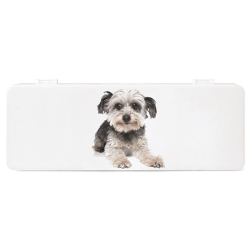 JZemdybill Federmäppchen, niedlicher Yorkshire Terrier, kreative einfache Schreibwaren-Box, 19,5 x 7,1 x 2,7 cm, Stil:, Einheitsgröße, Federmäppchen von JZemdybill