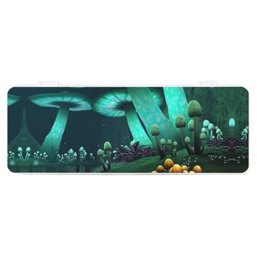 JZemdybill Federmäppchen, psychedelischer Pilz, kreative einfache Schreibwaren-Box, 19,5 x 7,1 x 2,7 cm, Stil:, Einheitsgröße, Federmäppchen von JZemdybill