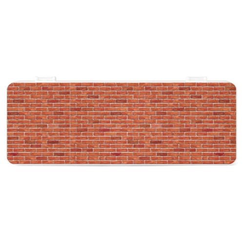JZemdybill Federmäppchen, rote Ziegelmauer, Textur, kreative einfache Schreibwaren-Box, 19,5 x 7,1 x 2,7 cm, Stil:, Einheitsgröße, Federmäppchen von JZemdybill