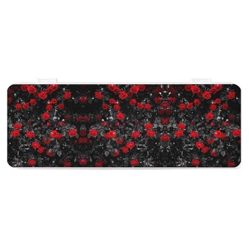 JZemdybill Federmäppchen, rote und schwarze Rose, kreative einfache Schreibwaren-Box, 19,5 x 7,1 x 2,7 cm, Stil:, Einheitsgröße, Federmäppchen JZemdybill Federmäppchen, rote und schwarze Rose, kreative einfache Schreibwaren-Box, 19,5 x 7,1 x 2,7 cm, Stil:, Einheitsgröße, Federmäppchen von JZemdybill
