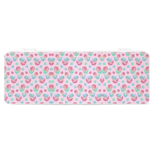 JZemdybill Federmäppchen, schönes Meerjungfrauen-Muster, kreative einfache Schreibwaren-Box, 19,5 x 7,1 x 2,7 cm, Stil:, Einheitsgröße, Federmäppchen von JZemdybill