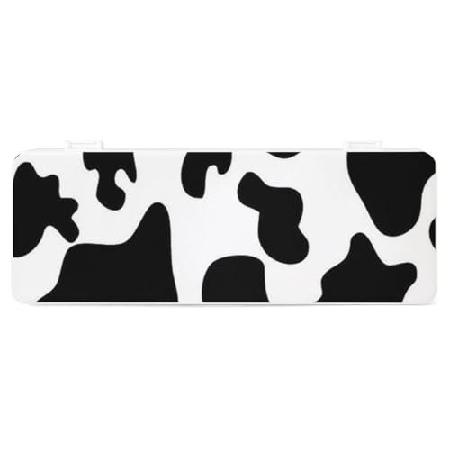 JZemdybill Federmäppchen, schwarze Kuh-Aufdruck, kreative einfache Schreibwaren-Box, 19,5 x 7,1 x 2,7 cm, Stil:, Einheitsgröße, Federmäppchen JZemdybill Federmäppchen, schwarze Kuh-Aufdruck, kreative einfache Schreibwaren-Box, 19,5 x 7,1 x 2,7 cm, Stil:, Einheitsgröße, Federmäppchen von JZemdybill