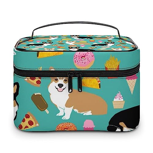 JZemdybill Kosmetiktasche, Dinosaurier Rex Tyrannosaurus Make-up-Tasche, Leder Reise Kulturbeutel für Frauen, Style-4, 25x18x15cm von JZemdybill