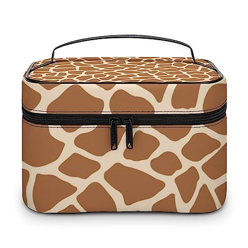 JZemdybill Kosmetiktasche, goldfarbenes Paisley-Muster, Make-up-Tasche, Leder, Reise-Kulturbeutel für Damen, Stil-9, 25x18x15cm von JZemdybill