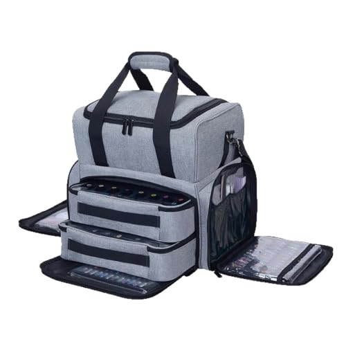 Tattoo-Tasche – Professioneller Organizer für Tattoo-Zubehör und Ausrüstung, große Tattoo-Tasche mit verstellbaren Fächern, passend für iPad, Nadeln, Tinten und Tattoo-Schablonendrucker, Grau Tattoo-Tasche – Professioneller Organizer für Tattoo-Zubehör und Ausrüstung, große Tattoo-Tasche mit verstellbaren Fächern, passend für iPad, Nadeln, Tinten und Tattoo-Schablonendrucker, Grau von JZsmpmu