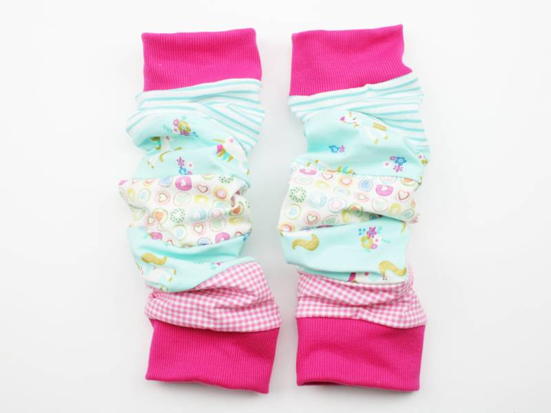 Beinstulpen Für Mädchen 7+ Jahre Einhörner Mintgrün/Pink von JaClarDesign