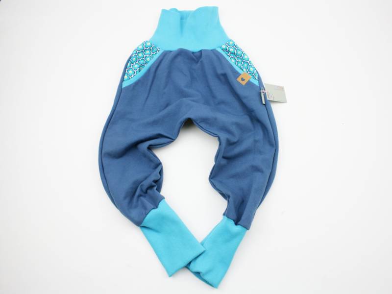 Checkerhose Gr. 98 Uni Blau/Türkis von JaClarDesign