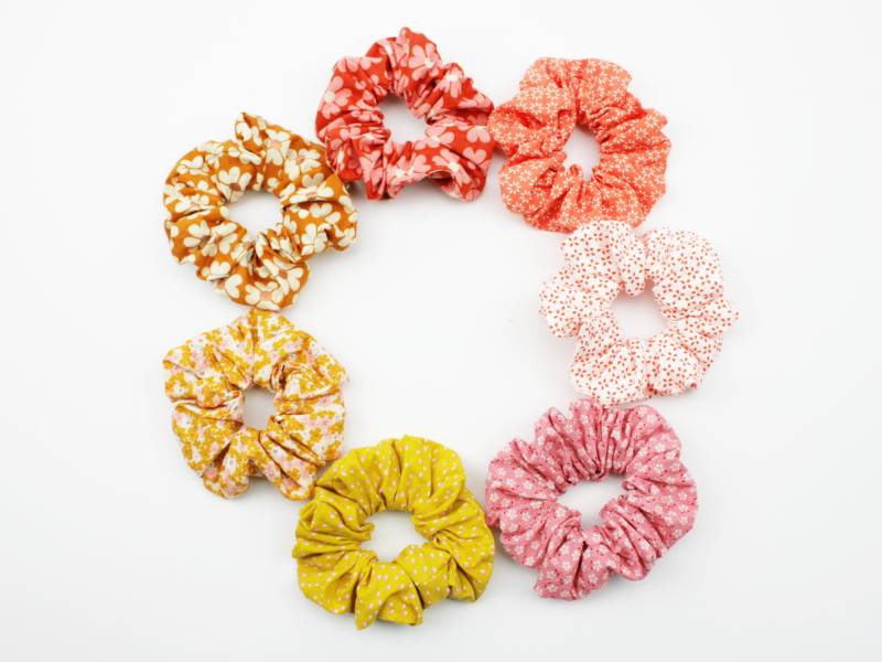 Haargummi/Scrunchie Gelb-/Orangetöne Verschiedene Muster Zur Wahl von JaClarDesign